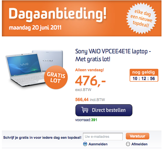 dagaanbieding central point