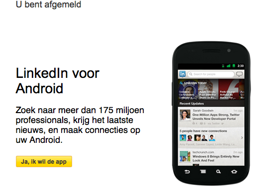 LinkedIn-afmelden
